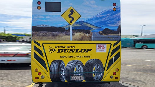  Dunlop sticks on the buses 